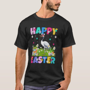 Kraanvogel Happy Pasen Eiers zoeken Konijn Oor Kra T-shirt