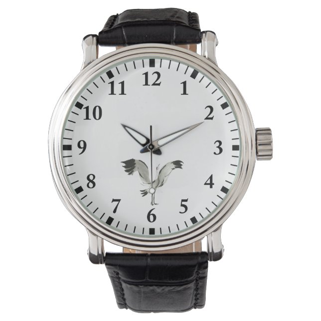 Kraanvogel Horloge (Voorkant)