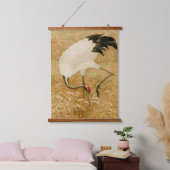 Kraanvogel in het rijstveld hangend wandkleed (Slaapkamer)