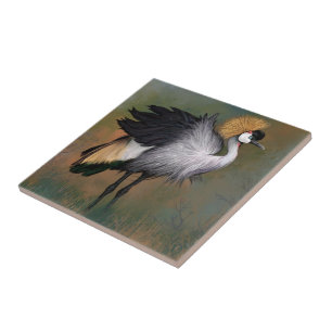 Kraanvogel Keramische Tegel Tegeltje