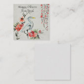 Kraanvogel met Aziatische achtergrond Notitiekaartje (Voorkant / Achterkant)