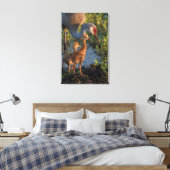Kraanvogel met kuikens, Florida Canvas Afdruk (Insitu (Slaapkamer))