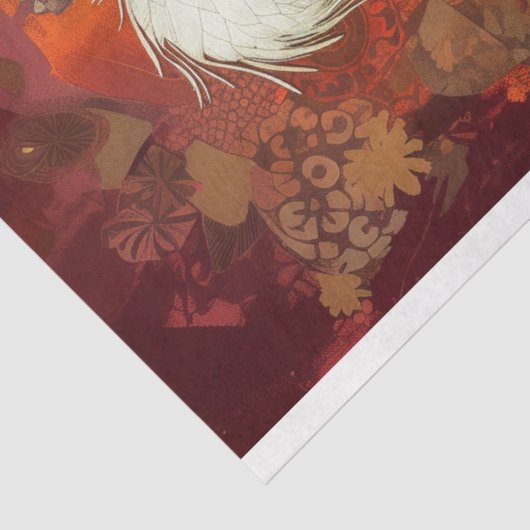  kraanvogel rustieke textuur decoupage tissuepapier (Detail)