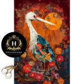 kraanvogel rustieke textuur decoupage tissuepapier