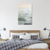 Kraanvogels in Chinese rivier Canvas Afdruk (Insitu (Slaapkamer))