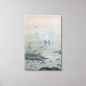 Kraanvogels in Chinese rivier Canvas Afdruk (Voorkant)