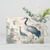  kraanvogels kraanvogelbehang kaart (Staand voorkant)