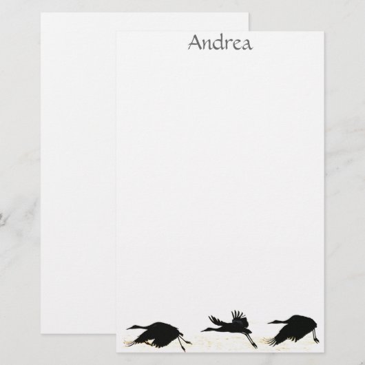 kraanvogels Verslaving van wilde dieren Briefpapier (Voorkant / Achterkant)