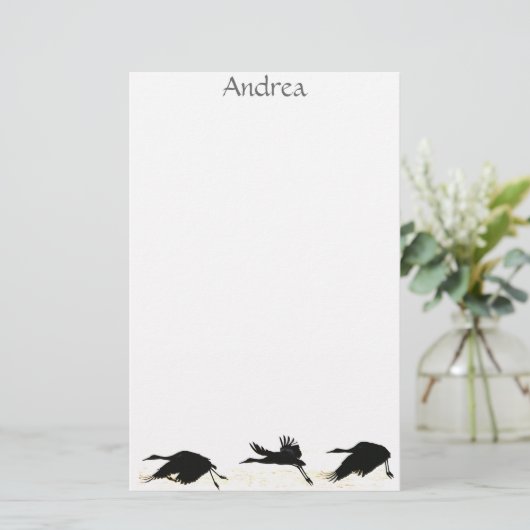 kraanvogels Verslaving van wilde dieren Briefpapier (Staand voorkant)