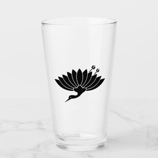 kraanvormig chrysanthemum glas (Voorkant)