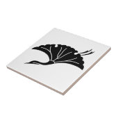 Kraanvormig ginkoblad tegeltje (Zijkant)