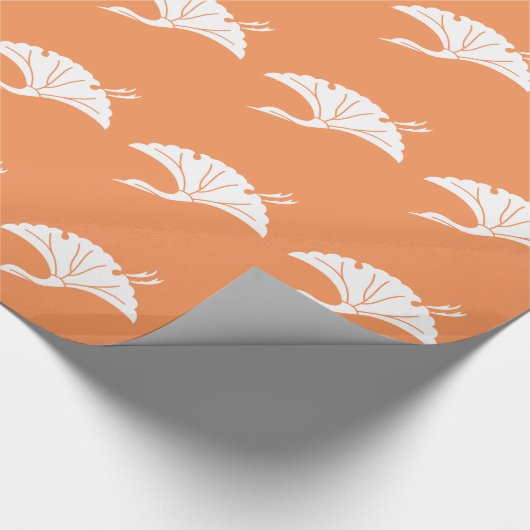 kraanvormig inkgoblad cadeaupapier (Hoek)