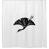 kraanvormig inkgoblad douchegordijn (Voorkant)