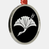 kraanvormig inkgoblad metalen ornament (Rechts)