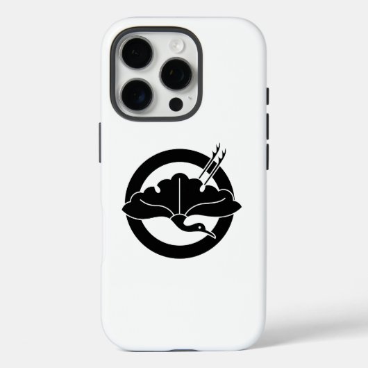 kraanvormig inkgoblad op cirkel Case-Mate iPhone case (Achterkant)