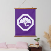 kraanvormig inkgoblad op het blad hangend wandkleed (Slaapkamer)