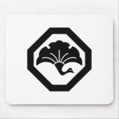 kraanvormig inkgoblad op het blad muismat (Voorkant)