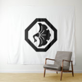 kraanvormig inkgoblad op het blad wandkleed (In Situ (horizontaal))