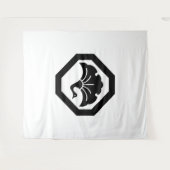 kraanvormig inkgoblad op het blad wandkleed (Voorkant (horizontaal))