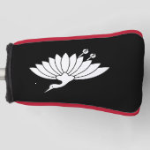 Kraanvormige chrysant golfheadcover (Voorkant)