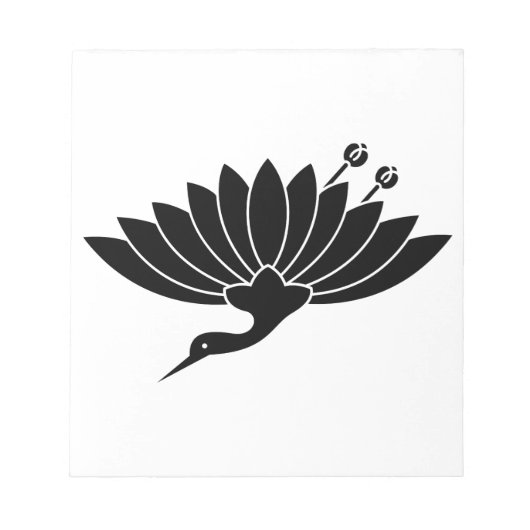 Kraanvormige chrysant notitieblok (Voorkant)