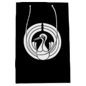 kraanvormige noshi cirkel medium cadeauzakje (Voorkant)