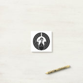 Kraanvormige noshi cirkel post-it® notes (Op bureau)