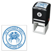  krab #1 Familienaam Datum Estd Touw Lijst Zelfinktende Stempel (In situ)