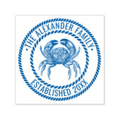 krab #1 Familienaam Datum Estd Touw Lijst Zelfinktende Stempel (Design)