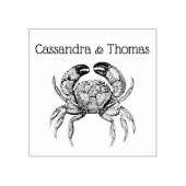 Krab #1 Tekening Naam Vintage Rubberstempel (Afrduk)