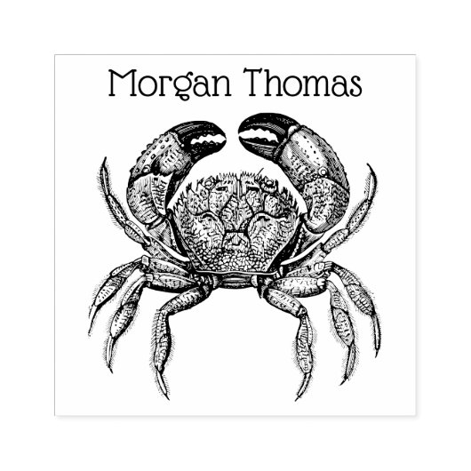  krab #1 Tekennaam Rubberstempel (Afrduk)