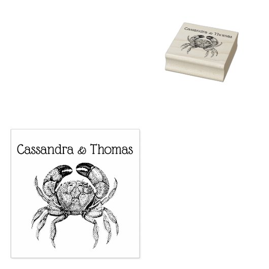  krab #1 Tekennaam Rubberstempel (Gestempeld)