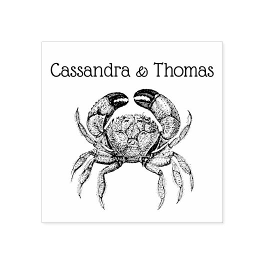  krab #1 Tekennaam Rubberstempel (Afrduk)