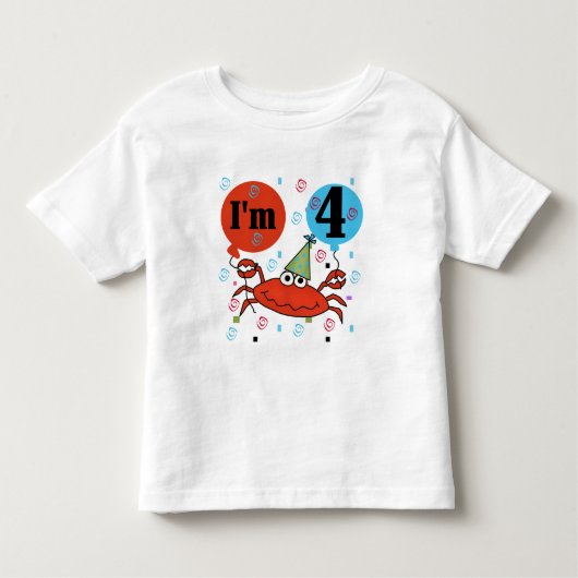 Krab 4e verjaardag Tshirts en geschenken (Voorkant)