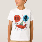 Krab 4e verjaardag Tshirts en geschenken (Voorkant)