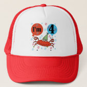 Krab 4e verjaardag Tshirts en geschenken Trucker Pet (Voorkant)