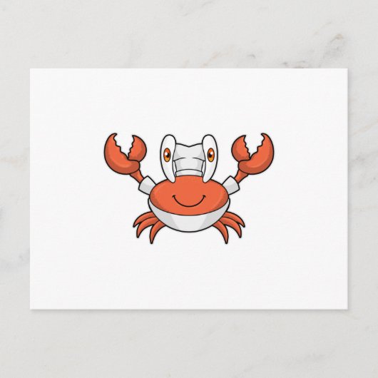 Krab als kok met koksmuts briefkaart (Voorkant)