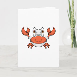 Krab als Kok met Kookmuts Kaart