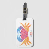 Krab Bagagelabel met Initialen (Voorkant (verticaal))