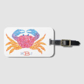 Krab Bagagelabel met Initialen (Voorkant (horizontaal))
