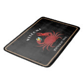Krab Crawfish Clam Vis en zeevruchten Welkom Resta Badmat (Gekanteld)