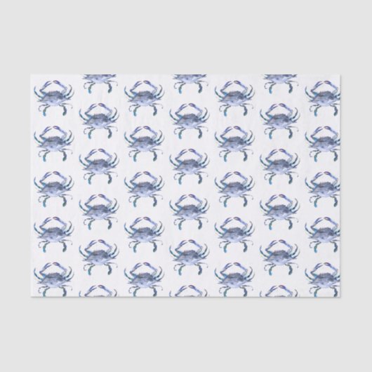 Krab Decoratief Weefsel Papier Patroon Strand (Voorkant)