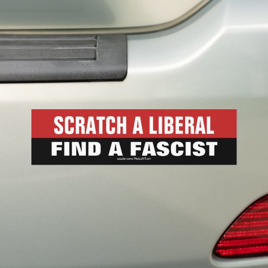 krab een liberaal en vind een fascist bumpersticker (Op auto)