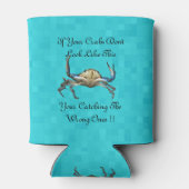 krab en grappige vangen krabben Logo, Blikjeskoeler (Achterkant)