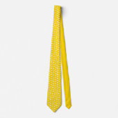 Krab en kreeft geel goud wit zeevruchten patroon stropdas (Voorkant)