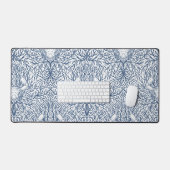 Krab en zee wiet in wit en marineblauw bureaumat (Keyboard & Muis)