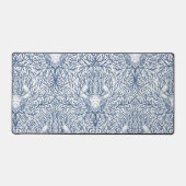 Krab en zee wiet in wit en marineblauw bureaumat (Voorkant)