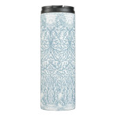 Krab en zee wiet, kustzomer in wit en lig thermosbeker (Achterkant)