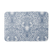 Krab en zee wiet, kustzomer in wit en nav badmat (Voorkant)