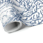 Krab en zee wiet, kustzomer in wit en nav cadeaupapier (Rol Hoek)